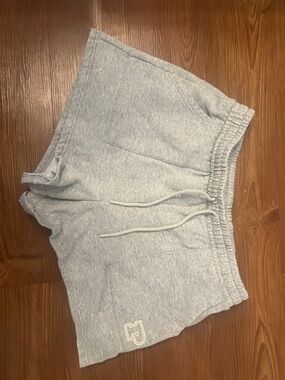 PINK Victoria's Secret Light Gray Elastic Waist Athletic Shorts